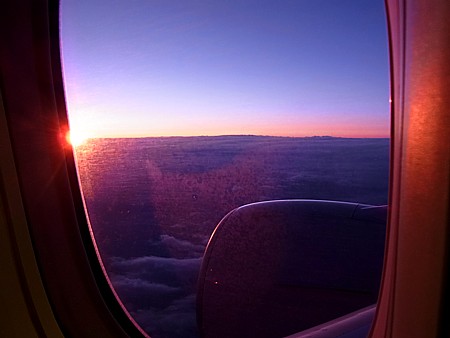元旦の夕日