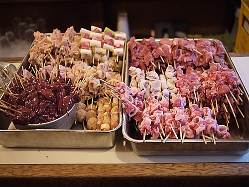 モツ焼きの山
