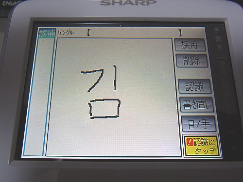 手書き入力