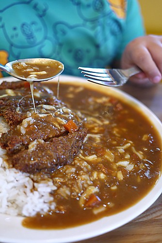 ロースカツ・チーズカレー