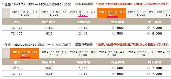 片道500円キャンペーン