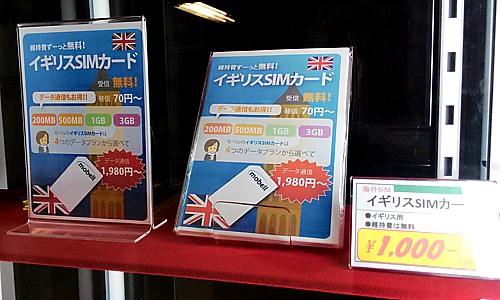 イギリス用SIMカード