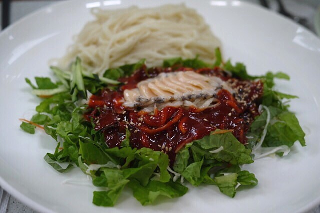 アワビ冷麺