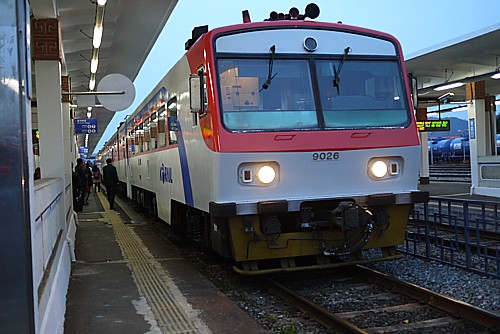 釜山行き列車