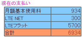 現在の支払い