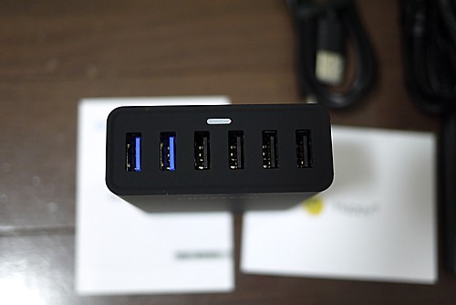 6ポート同時充電可能
