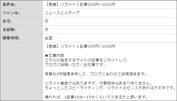 ライター募集