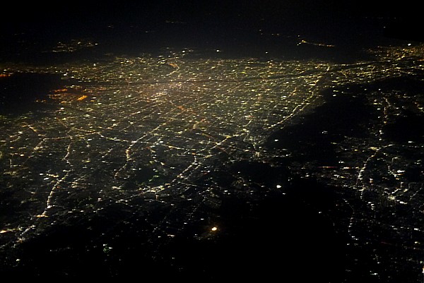 大阪市上空夜景
