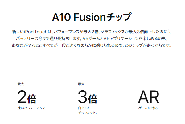 新型 iPod touch 第7世代目