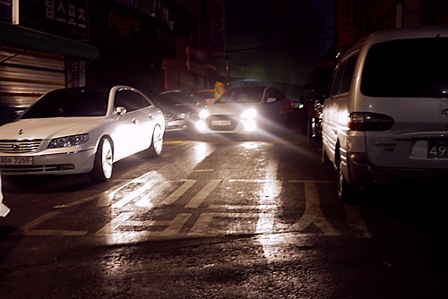 韓国の路上駐車